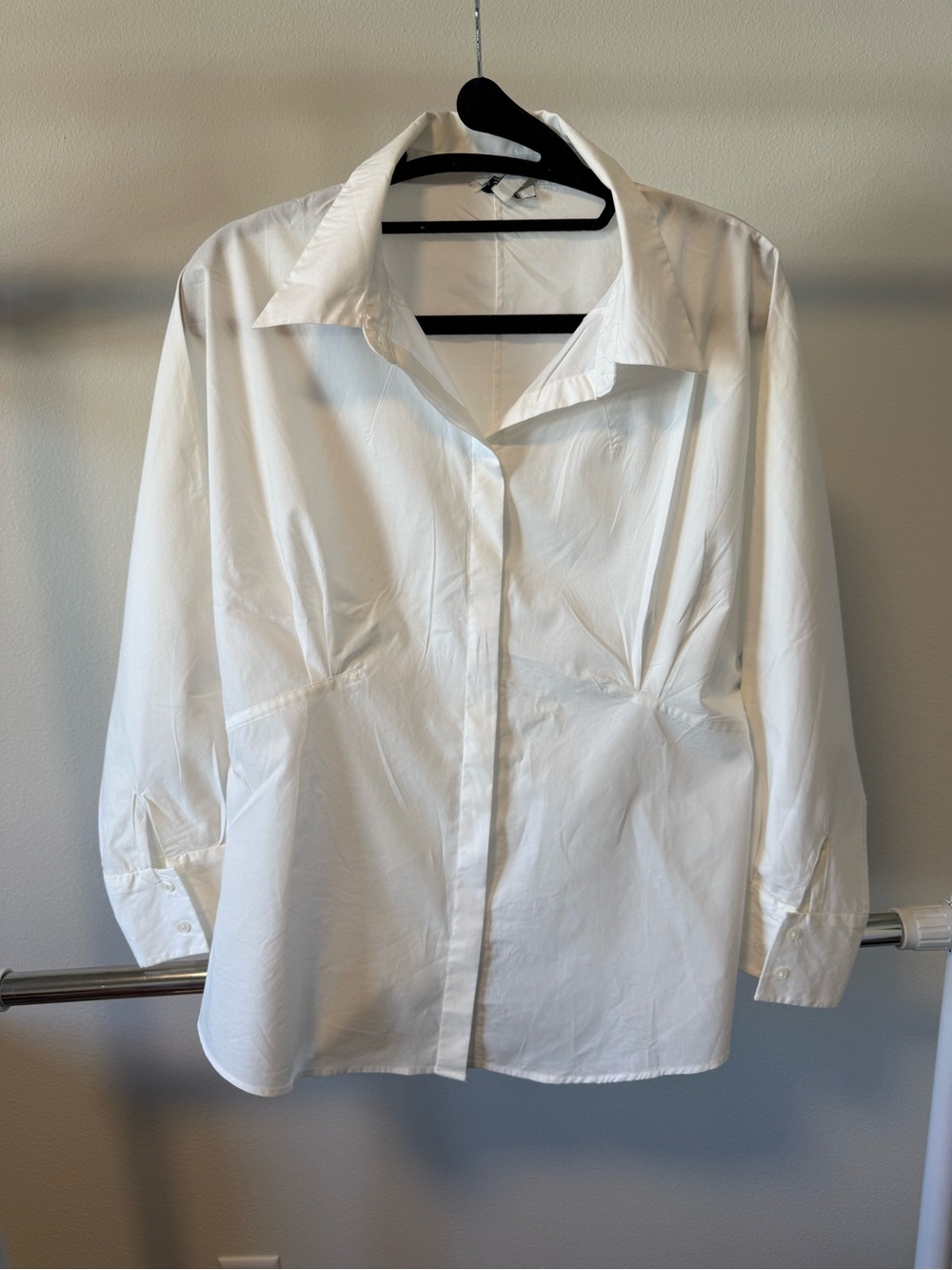 Cache White Button-Front Tailored Women's Shirt - Picture 4 of 7